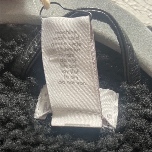 Black Faux Shearling Moto Biker Jacket Cropped Sherpa Lined - Picture 4 of 9